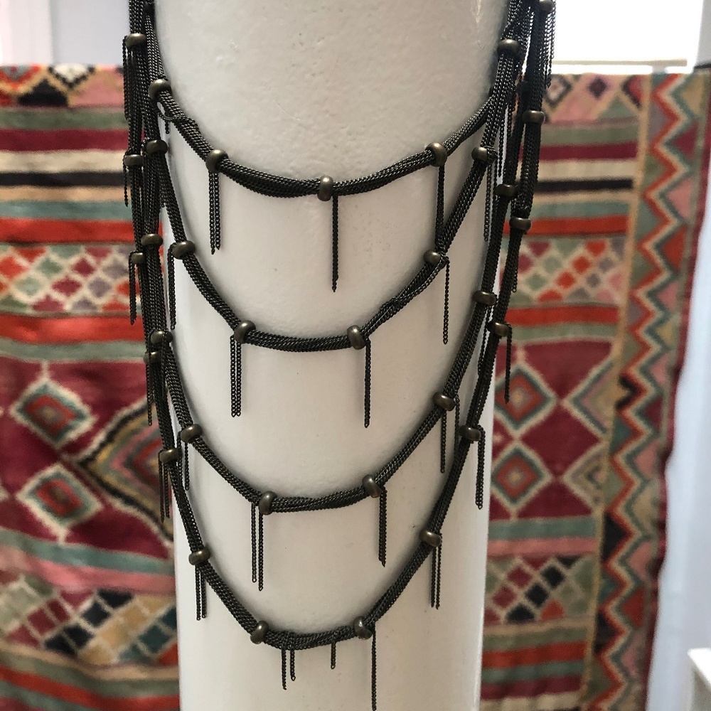 Four tier chain necklace
